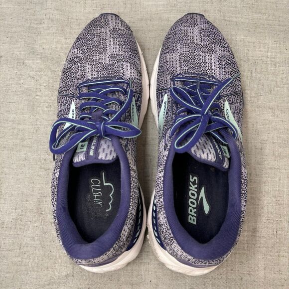 Brooks Adrenaline GTS 21 Shoes Purple White Mesh Running Sneaker Size 10‎ - Picture 6 of 10